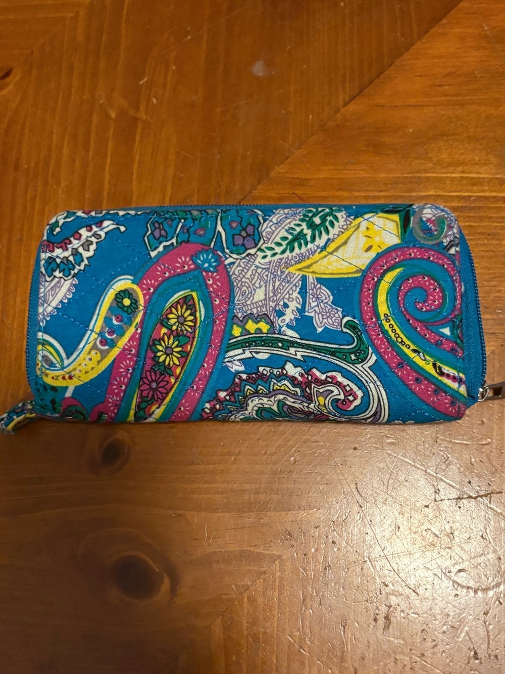 Teal Paisley Zip Wallet - Vera Bradley